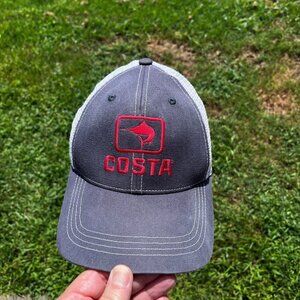 Costa Marlin Trucker Cap Blue and Red Adjustable Beach Fishing Offshore